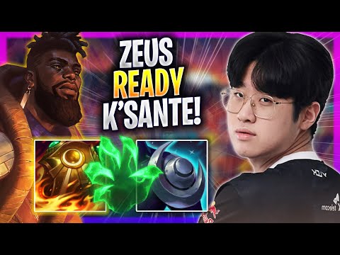 ZEUS IS READY TO PLAY K'SANTE! - T1 Zeus Plays K'sante TOP vs Renekton! | Season 2023