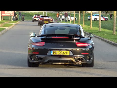 Porsche 991 Turbo S with Akrapovic Exhaust - Loud Acceleration Sounds !