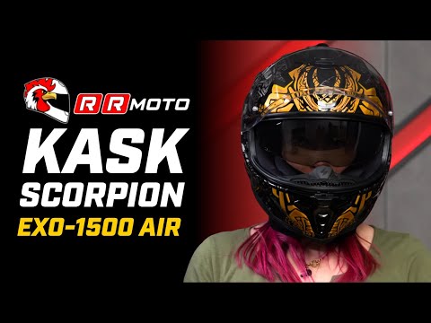 SCORPION EXO-1500 AIR - kask motocyklowy z pompowanymi policzkami i blendą