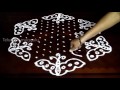 Simple butterfly kolam designs with15-8 middle | chukkala muggulu with dots| rangoli design