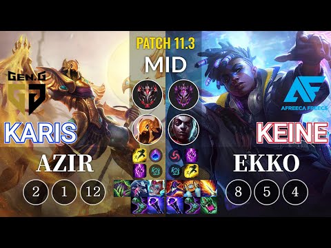 GEN Karis Azir vs AF Keine Ekko Mid - KR Patch 11.3