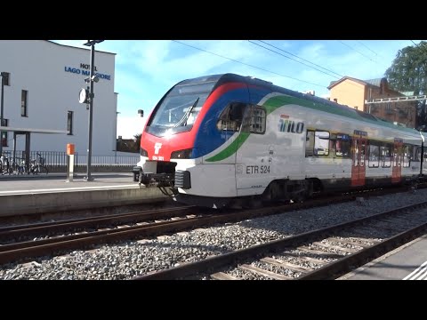 Abfahrt des RE80 nach Chiasso am Bahnhof Locarno