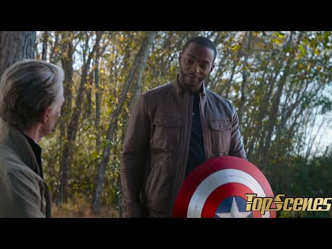 Captain America Gave His Shield To Falcon__Falcon with Captain's Shield_ Movie Clip (HD) / TopScenes