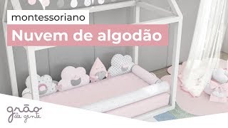 QUARTO MONTESSORIANO NUVEM DE ALGODÃO ROSA | GRÃO DE GENTE