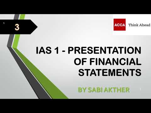 ACCA I Strategic Business Reporting (SBR) I IAS 1 - Presentation of F/S - SBR Lecture 3