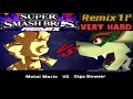 Smash Remix HD Textures Gameplay Remix 1p Mode Metal Mario Very Hard