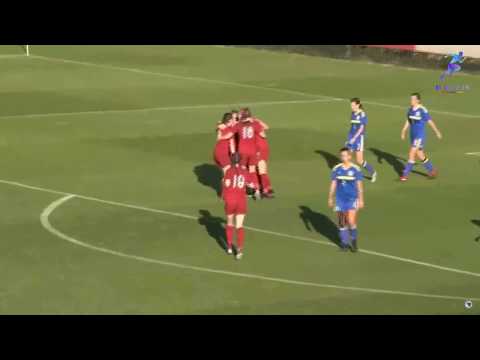 Armenian girl Maria Edwards scores a goal for Englend U17 vs Bosnia U17