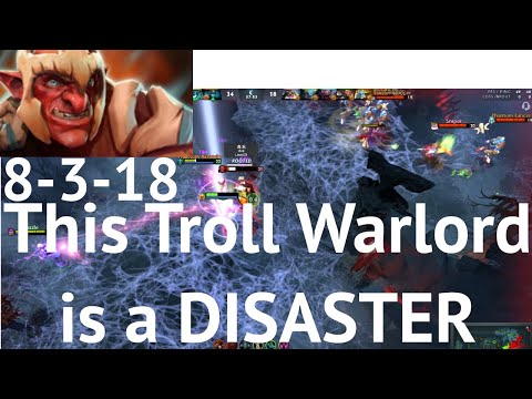 This Troll Warlord is a DISASTER! 8 Kills 18 Assists. Dota 2 7.30e Gameplay.