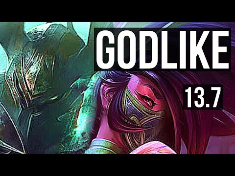 MORDEKAISER vs AKALI (TOP) | 11/1/4, Godlike | KR Master | 13.7