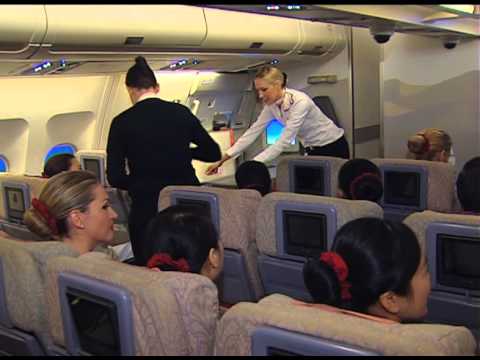 An exclusive behind the scenes look of Emirates Airline's flight attendant training!