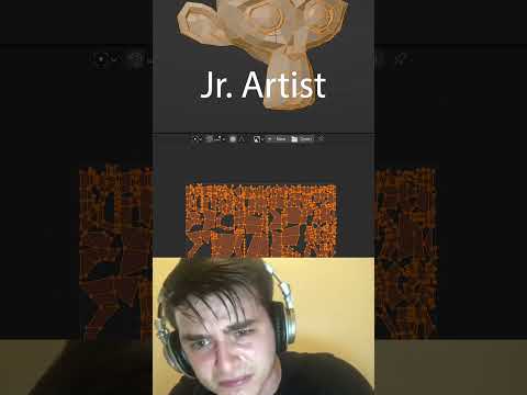 Jr vs Sr Artist: UV unwrap angle #blendertutorial #blender #blendercommunity #blender3d #b3d