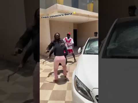 Musician Theo Vesachi’s Benz has been damaged by Poloo when they had a hot argument🤦🏻‍♂️