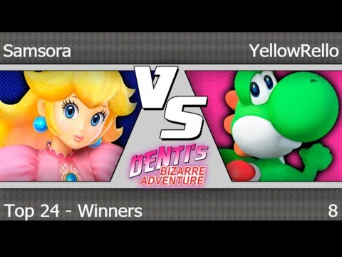 DBA 8 - Samsora (Peach) vs YellowRello (Yoshi) Top 24 - Winners - Smash 4