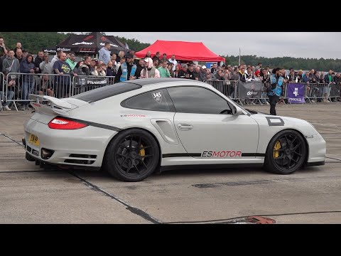 1800HP Porsche 997 ES1XXX Turbo ESMotor - FAST 0-360 KM/H Acceleration @ 1/2 Mile!