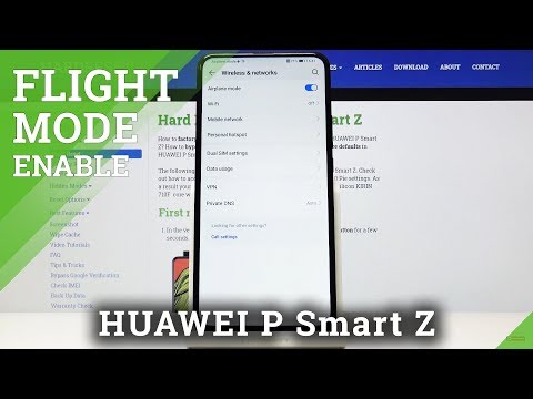 How to Activate Flight Mode in HUAWEI P Smart Z – Airplane Mode