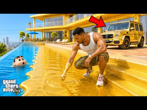 Franklin and Shinchan Touch Anything Turns into Gold in GTA V
