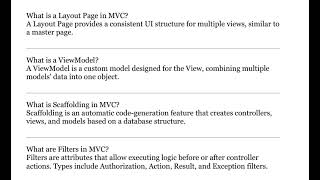 Layouts, ViewModel, Scaffolding & Filters in ASP.NET MVC