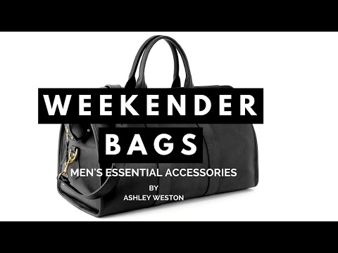 Weekender Bag - Men's Essential Accessories - Duffle Holdall Carryall Leather Canvas Video