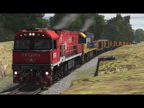 Pacific National 4PM4 with NR74 & NR84 passing Carnamah Valley in Trainz22