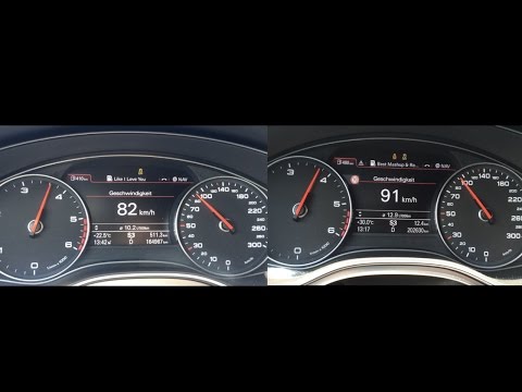 Audi A6 3.0 TDI 245 PS vs. 3.0 BiTDI 313 PS - Launch Control Acceleration Sound 0-100 km/h | APEX