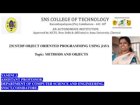 Case Study Based Learning Methods And Objects Oops Using Java Sns Institutions