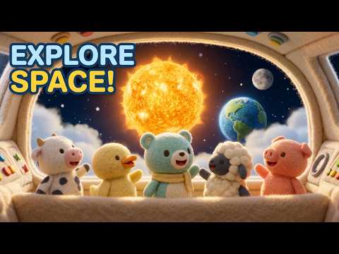 The Fluffy Friends Blast Off to Space - Sun, Earth & Moon Song
