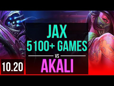 JAX vs AKALI (TOP) | 7.9M mastery points, 5100+ games, Dominating | KR Diamond | v10.20