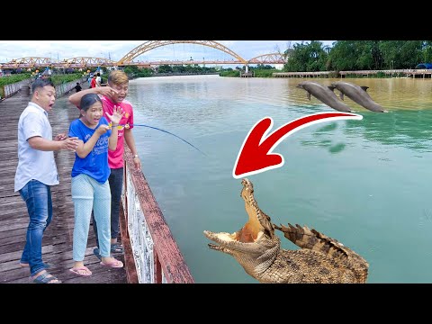 Inem Mancing dapat Buaya  || Auto Panik