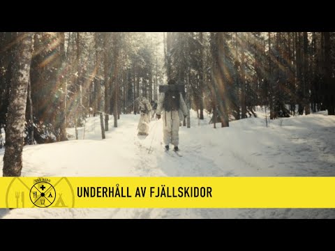 Underhåll av fjällskidor, slipa, grundvalla, tjära