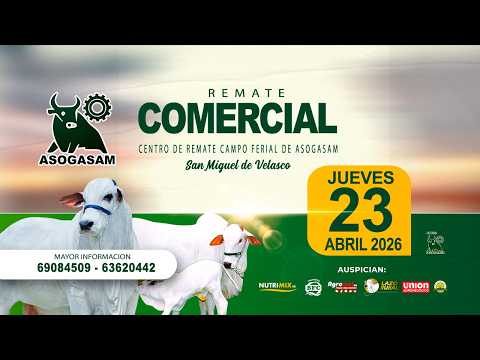 ASOGASAM - REMATE COMERCIAL DE GANADO SAN MIGUEL DE VELASCO 23 DE ABRIL 2026