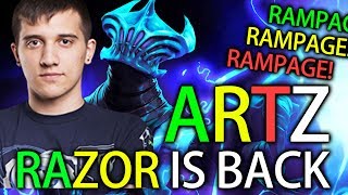 Razor is Finally Back to pro Game - Arteezy Gameplay Evil Geniuses Rampage!