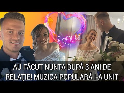 Nunta tinerilor interpreti Cosmin Herăscu și Maria Ioana Cobzaș! A ieșit bătaie pe buchetul miresei
