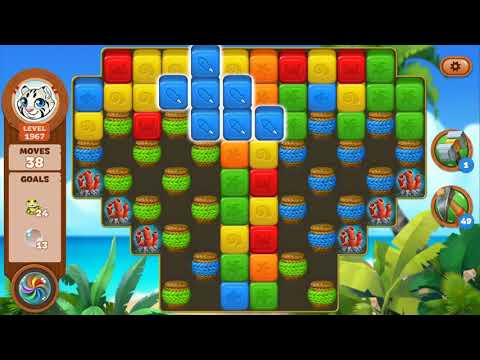 Lost Island Blast Adventure Level 1967 NO BOOSTERS - A S GAMING ✔️