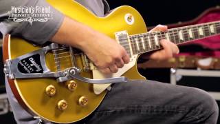 Video thumbnail for Gibson Custom 1957 Les Paul Reissue Lightly Aged Electric Guitar with Bigsby by Musician's Friend