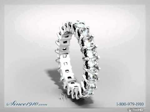 Princess Cut Eternity Ring with .15 ct diamonds