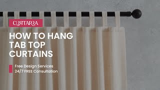 How to Hang Tab Top Curtains #homedecor #home #interior #header #decor