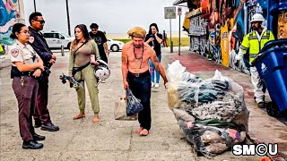 𝗕𝗢𝗔𝗥𝗗𝗪𝗔𝗟𝗞 𝗧𝗘𝗡𝗦𝗜𝗢𝗡: Dragon Pushes Back During Venice Homeless Sweep