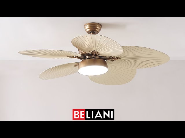 Video Teaser für BELIANI - Ceiling Fan BORMEJO Gold