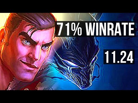 JAYCE vs NOCTURNE (TOP) | 71% winrate, 6 solo kills, Legendary | KR Diamond | 11.24