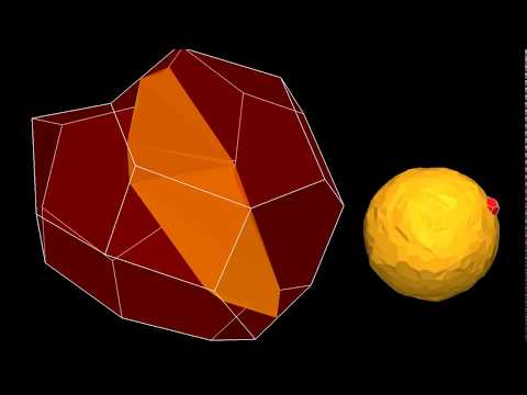 IsoAdvector test case: Sphere passing by polyhedral cell