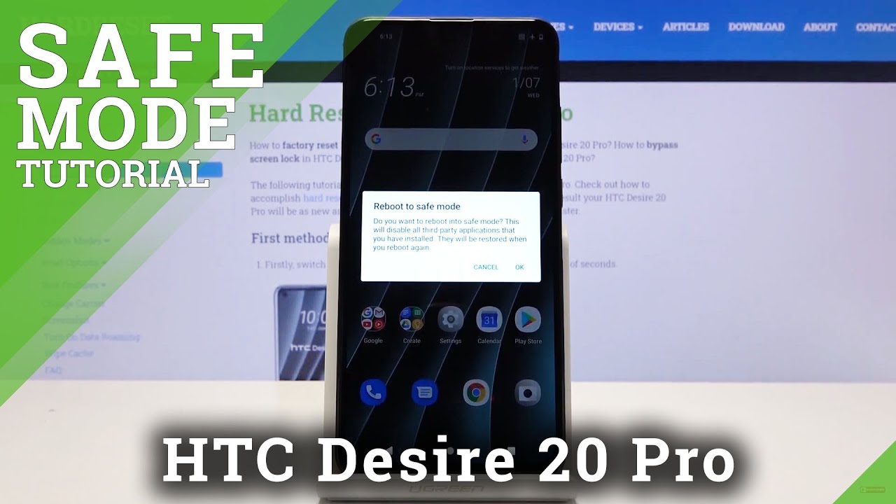 How to Exit Safe Mode in HTC Desire 20 Pro – Run Your HTC Smartphone in Safe Mode