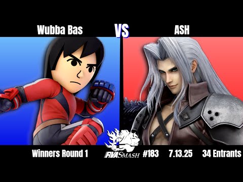 RVA Smash 183 | Wubba Bas (Mii Brawler/Bowser) vs ASH (Sephiroth) | Winners Round 1 | 34 Entrants
