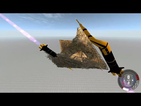 BeamNG drive - strapping rockets to a hay bale