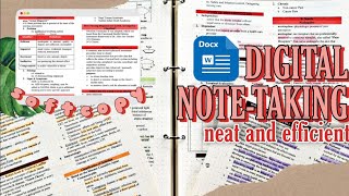 DIGITAL NOTE-TAKING USING MS WORD📝 (neat and organized) | chinderella🇵🇭