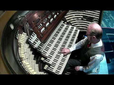 Organist Monte Maxwell plays the Midmer-Losh organ at Boardwalk Hall