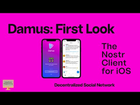 Playing around on the new Damus App! (Decentralized Twitter Clone for Nostr) video thumbnail