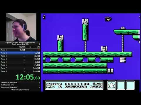 SMB3 (Small Mario Only - 97%): 1:15:30 (PB)