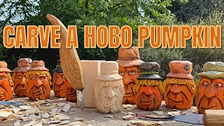Carve a Hobo Pumpkin -Full Woodcarving Tutorial