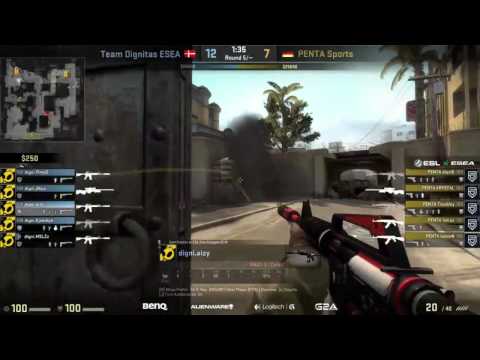 Penta vs Dignitas de_dust2 2nd half [CS:GO ESL]