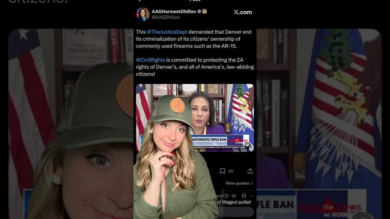 Dhillon: DOJ Is Committed To Protecting 2A Rights #2ndamendment #shortsfeed #shortsvideo #shorts